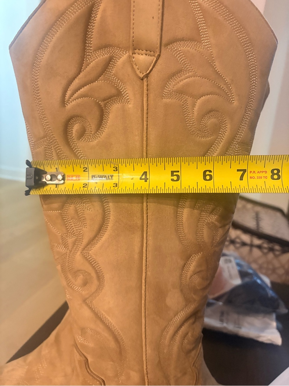 wild fable Tan Suede Western Heeled Boots - Picture 4 of 4